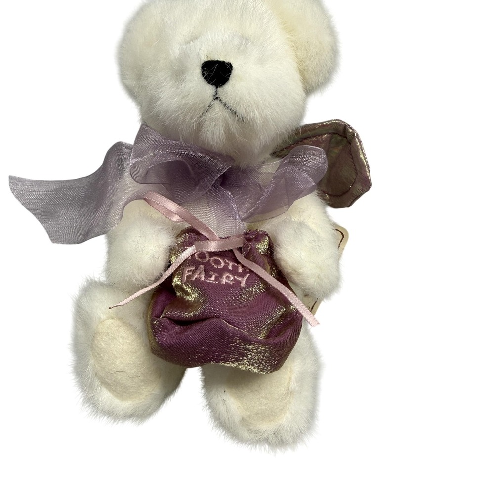 Vintage Boyds Toof Beary Teddy Bear Plush Doll Small White Tooth Fairy Bag